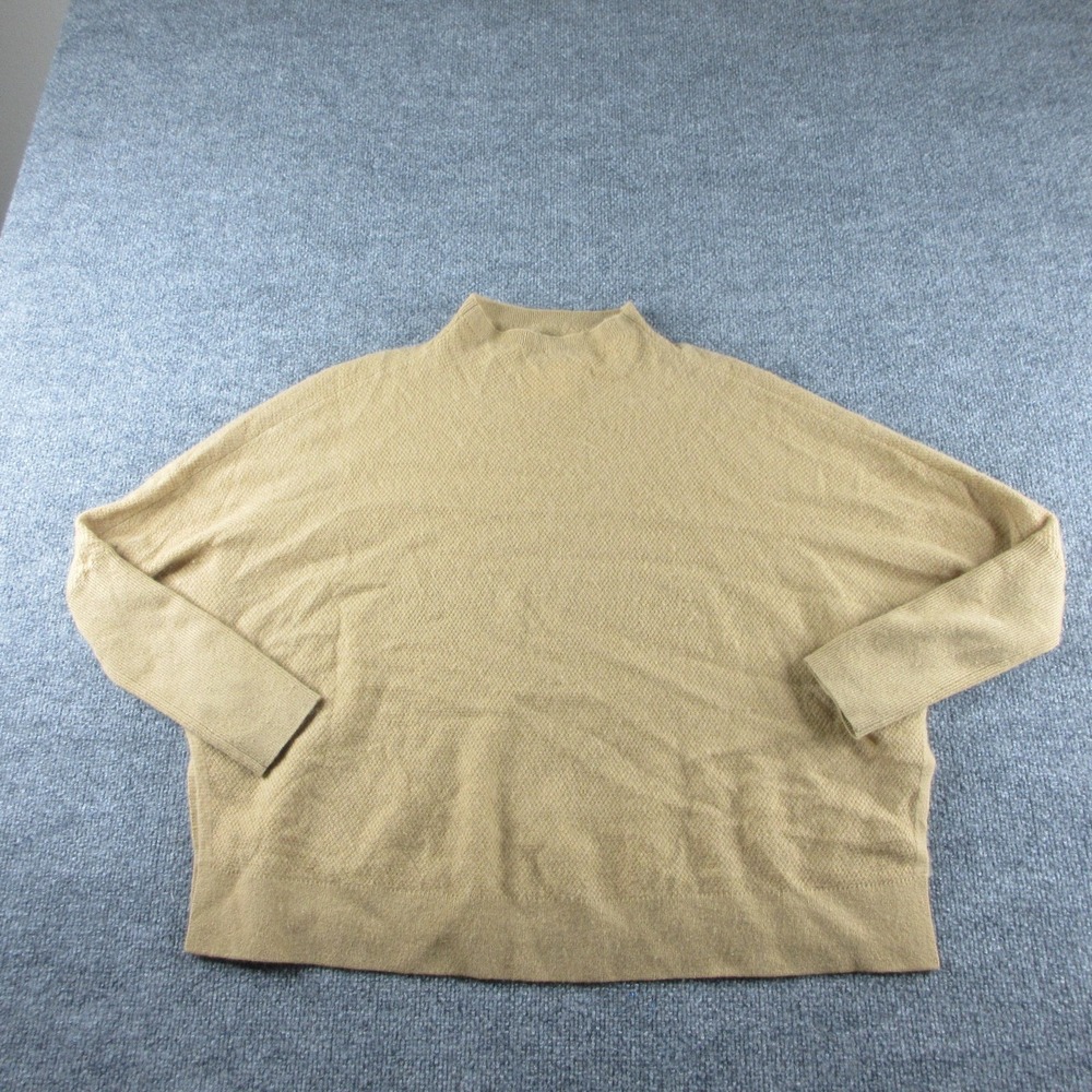 Maeve Sweater Womens S Beige 100% Cashmere Mock Neck Dolman‎ Knit Pullover